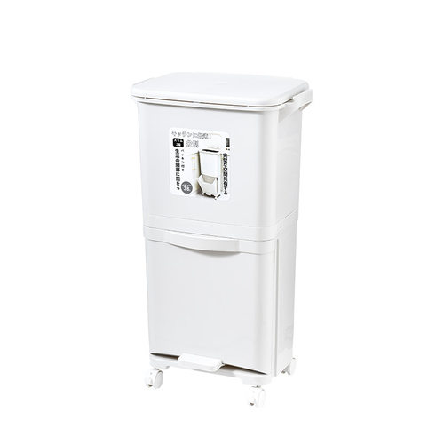 厨房分类垃圾桶家用大号脚踏双层干湿分离日立式高款免弯腰可移动