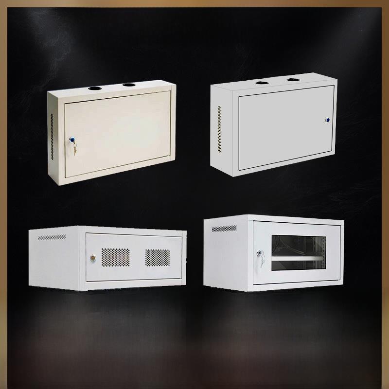 4U弱电箱网络柜2U壁挂式6U家用交换机路由器设备小型网线存储箱