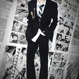 dk男生制服西装男套装日系学院风校供感学生毕业班服预备校服西服