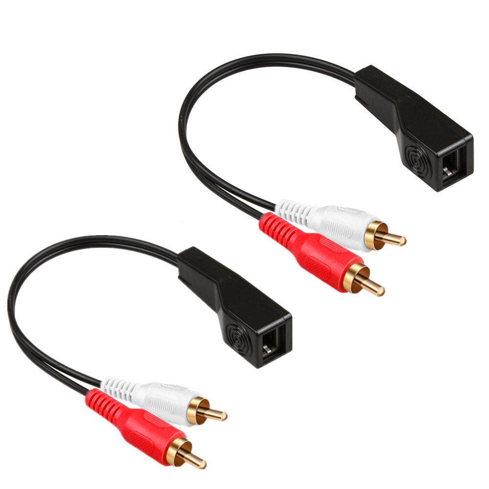 RJ45母转DC3.5mm公rj45母转2RCA公带扩充器加网路线延长305米音频