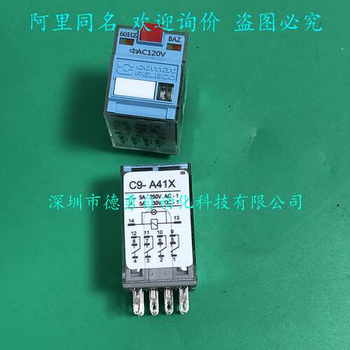 宜科RELECO继电器C9-A41X AC120V假一罚十原装正品中间继电器