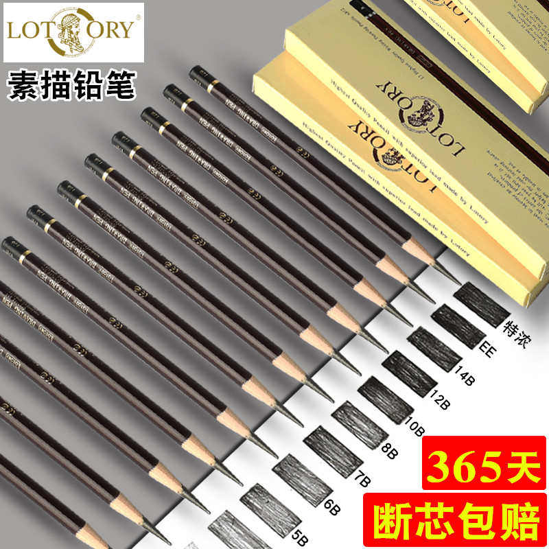 老人头炭画铅笔2B4B6B8B12B14B儿童美术专业素描绘画速写软性炭笔