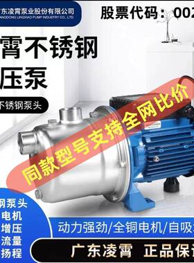 广东凌霄水泵不锈钢全智能自动自吸小型增压抽水泵BJZ0井水静音泵