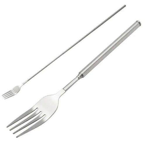 1Pcs Extendable Telescopic Food Fork Cake Fruit Dessert