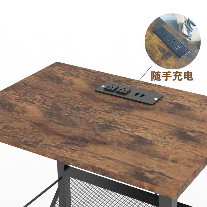 床头柜小边桌C款-型卧室出租房用角超简约子铁艺桌窄沙发边几转柜