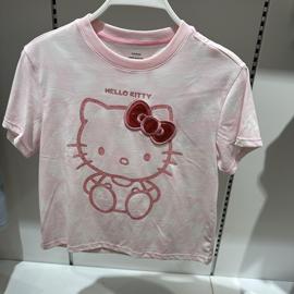 巴拉巴拉女童夏季卡通，hellokitty小猫，印花短袖t恤201224117013