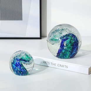 ins儿童创意摆件茶几装饰品海洋北欧厅玻璃球设计师家居气泡房客