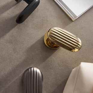 厂家直供金色门锁静贝内壳法式 轻奢北欧音磁吸卧室房门实把435木