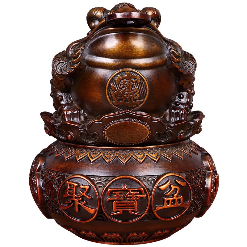 新款直销纯铜金蟾摆件聚宝盆家居装饰办公室桌工艺品三足蟾蜍店铺