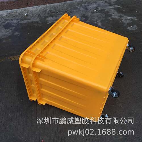 W塑料胶箱带轮水箱加厚大箱带滑运轮胶输周转P箱物料EGU储物箱带