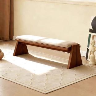 日式创意布艺实木换鞋凳家用门口长条凳长椅沙发凳软座长凳穿鞋凳