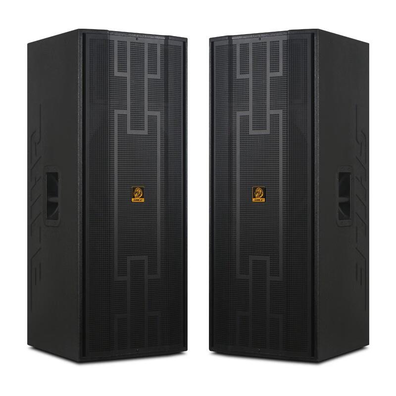 (可装滑轮)狮乐BX-125专业双15英寸舞台音箱大型会议婚庆户外音响