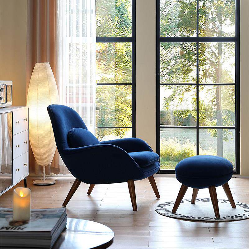 北欧单人沙发椅现代简约家用卧室客厅阳台休闲 椅设计师懒人老虎