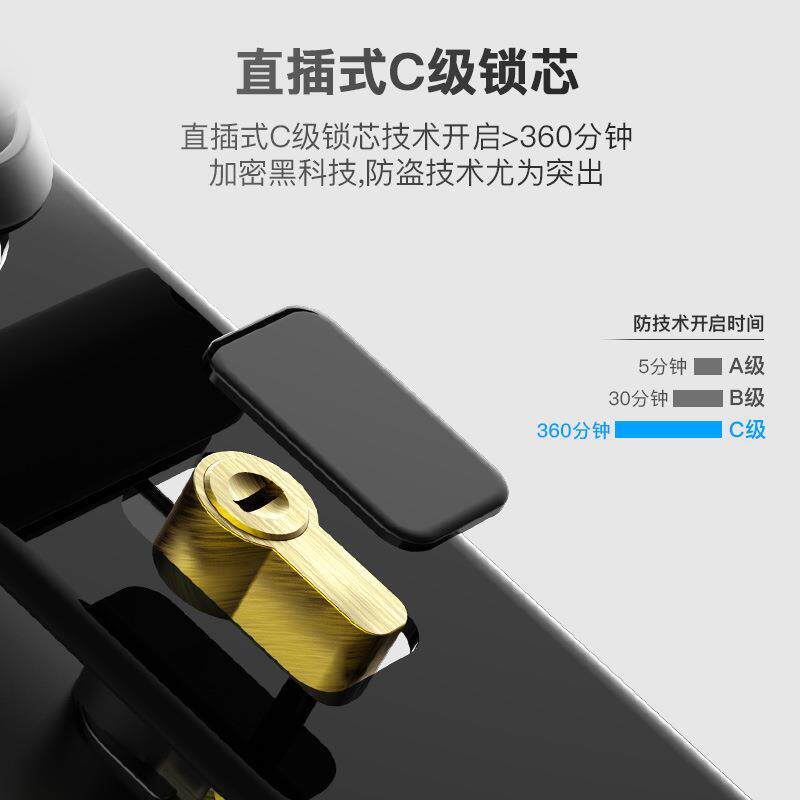 指纹锁一握开家用门智能锁木防盗门门智能锁子密码锁电公寓大门锁