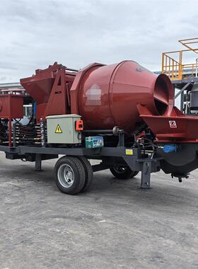 细石混凝土搅拌一体30柴油拖泵一体机小型二次构造柱搅拌泵