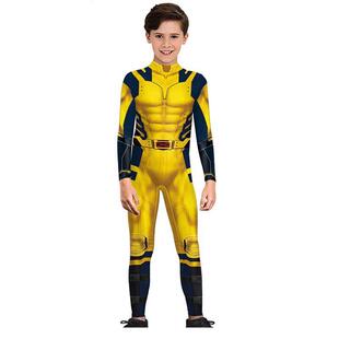 Deadpool Wolverine Cosplay Costume Girls Boys Jumpsuit