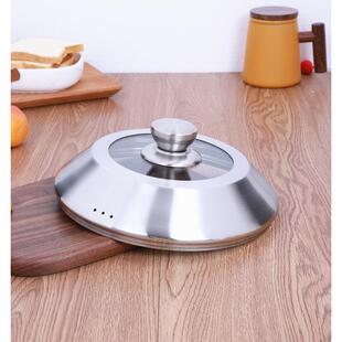 不锈钢锅盖加高炒锅盖子小锅盖16cm18cm20cm22cm汤锅奶锅雪平锅盖