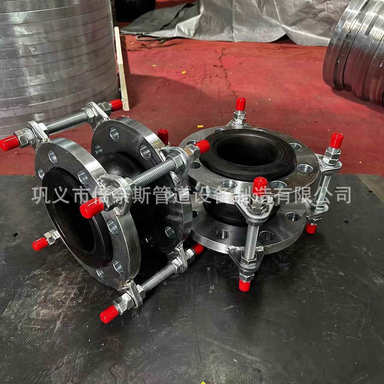 上海加固型可曲挠橡胶接头 防拉脱软连接 弹性伸缩节 柔性膨胀节