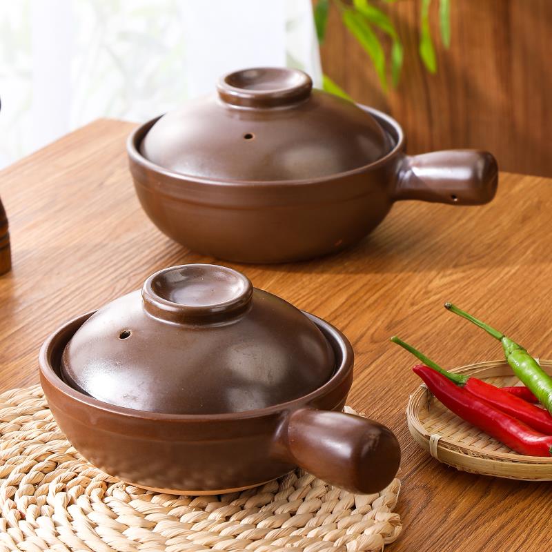 煲仔饭专用砂锅土豆粉商用可干烧米线燃气灶耐高温家用单柄小沙锅