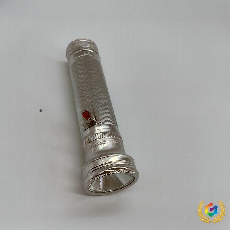 ®传统手电筒凯达牌老式手电筒铁皮黄光灯泡照明影视家用胎教