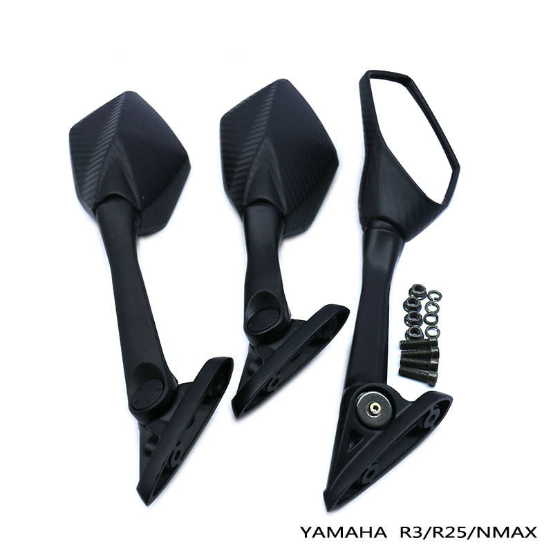 摩托车改装跑车后视镜适用于YAMAHA R3 R25 NMAX155 Xmax 17-18年