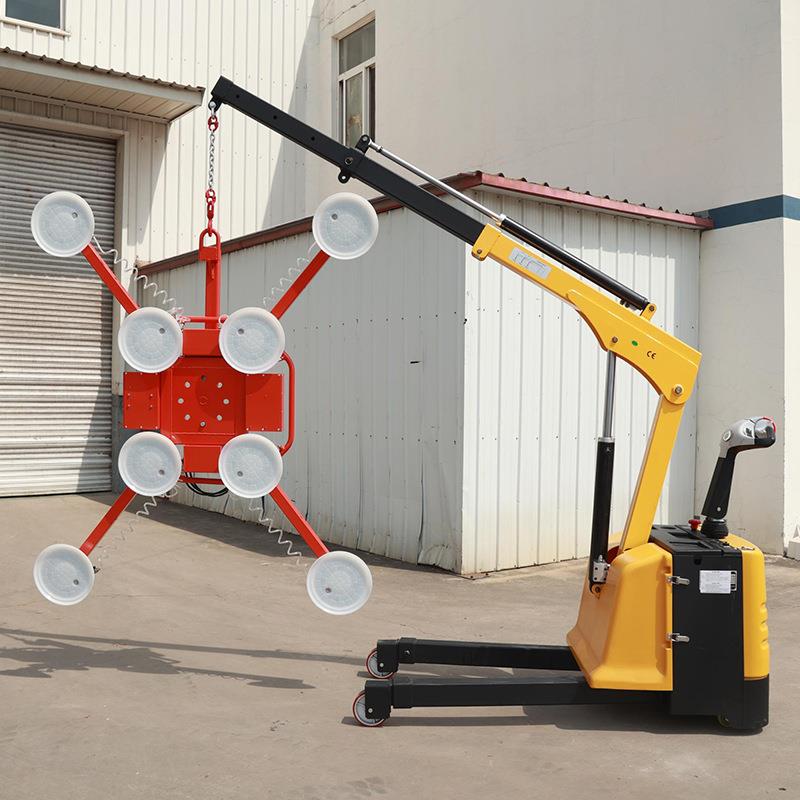 600-1200公斤真玻璃吸吊外机室幕板墙光伏安装电动吊装66吸空盘机