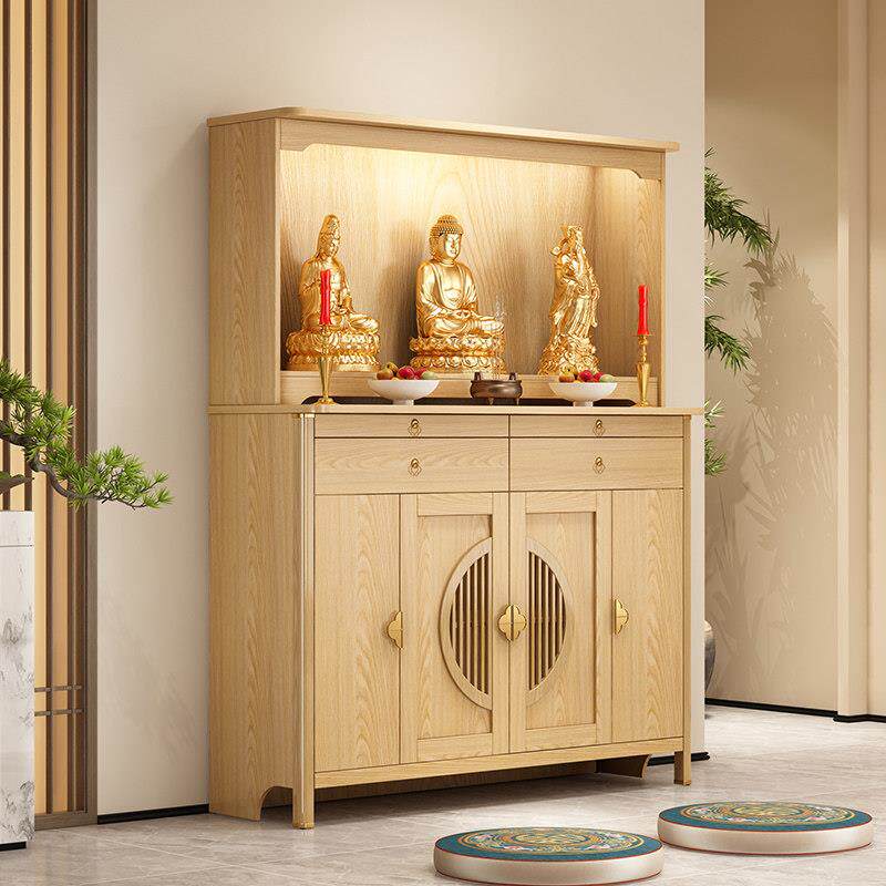 实木佛龛供桌神台财神爷柜子香案台新中式神龛家用经济型神柜佛柜
