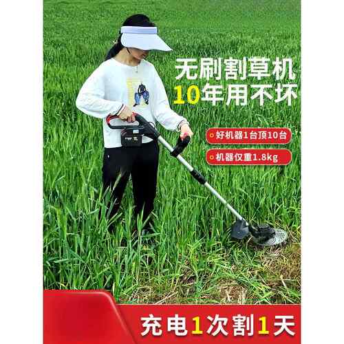 进电口动割草机电充式小型家用便携式大功率多功OYB能用锂电打草