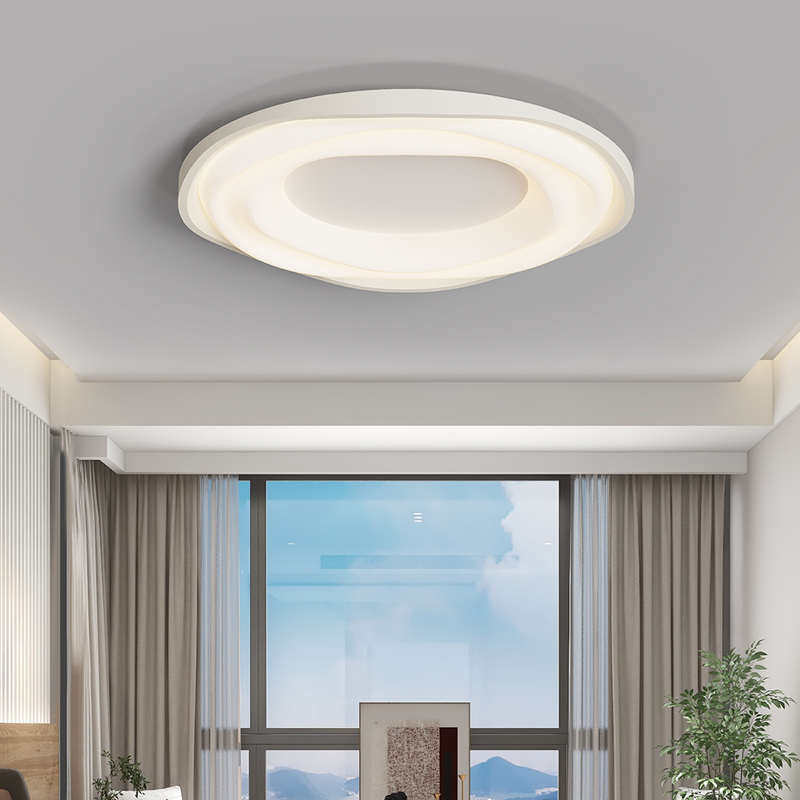 中古风卧室灯具现代极简圆形奶油胡桃木纹复古书房主卧护眼吸顶灯,家装灯饰光源,智能吸顶灯,淘宝优惠券,粉丝福利购,淘宝优惠卷