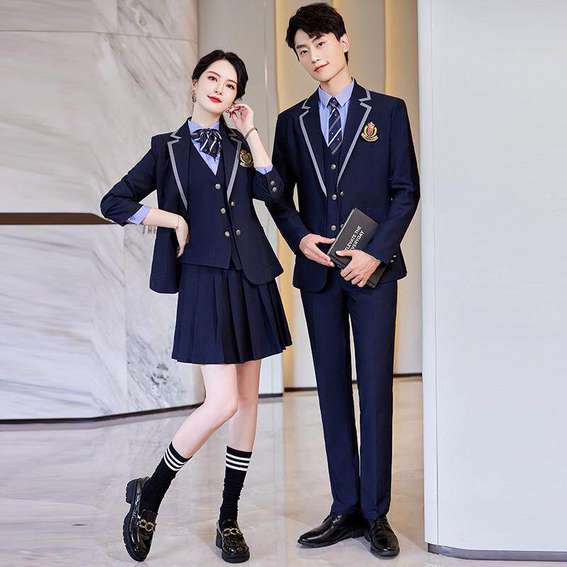 西装大合唱朗诵比赛演出服毕业季班服学生学院风三件套校供感西服