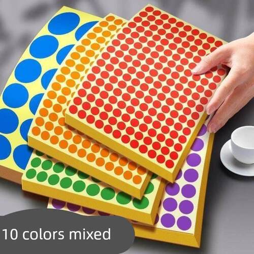 Color dot stickers round sticker round the non-drying label