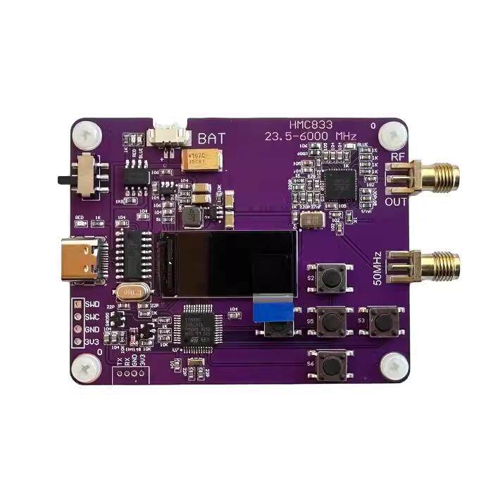6GHz射频信号发生器HMC833oled屏显射频信号源发送器23.5-6000MHZ
