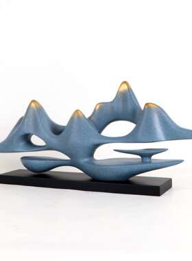 现式代新中创意客厅玄摆件酒店塑关抽象雕MC-TY-58假山家居装饰品