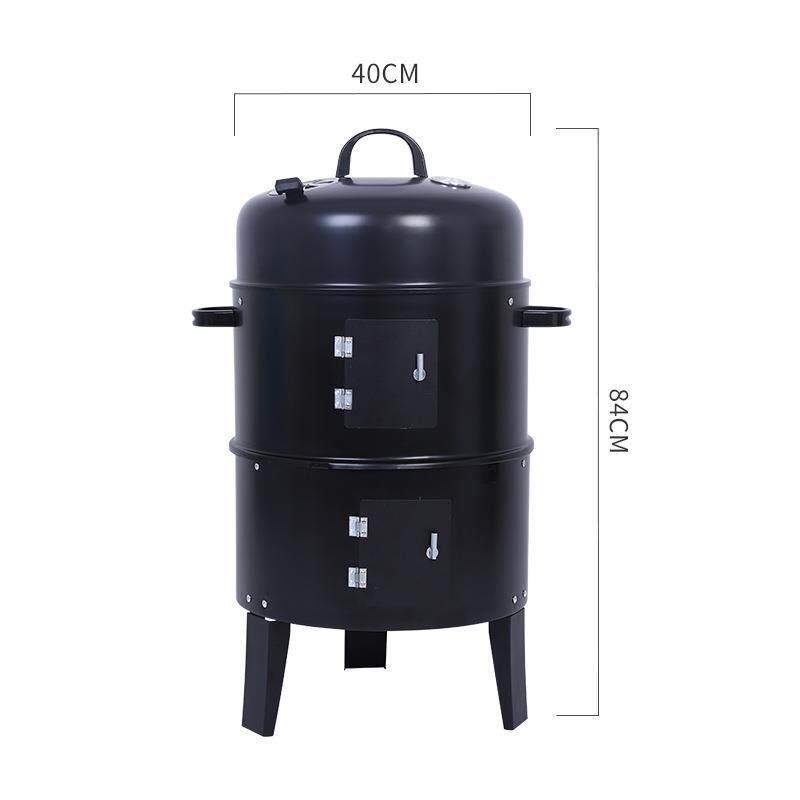 bbq烟熏炉三合一多功能户外烧烤炉烧烤架商用家用烧烤箱熏肉炉