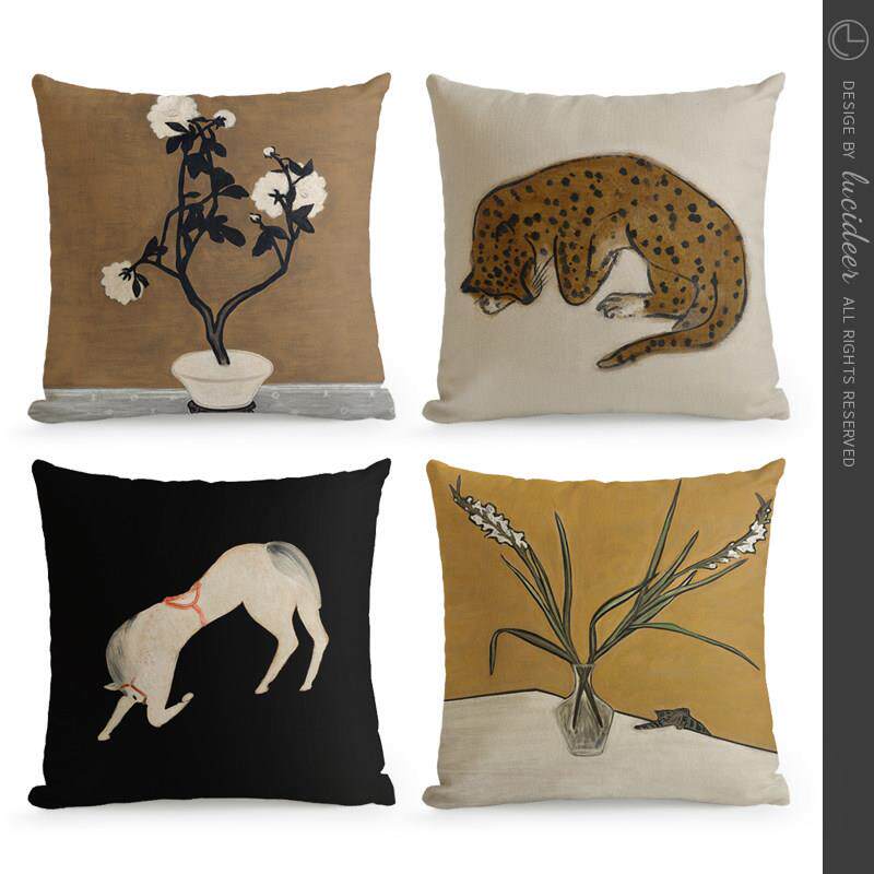 艺术家 常玉 覆古新中式客厅沙发抱枕民宿靠垫欧式靠枕套卧室靠背