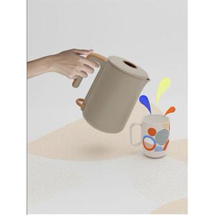 桔子酒高店电热水壶用小型内双层防家tonney唐烫加厚一体无缝胆品