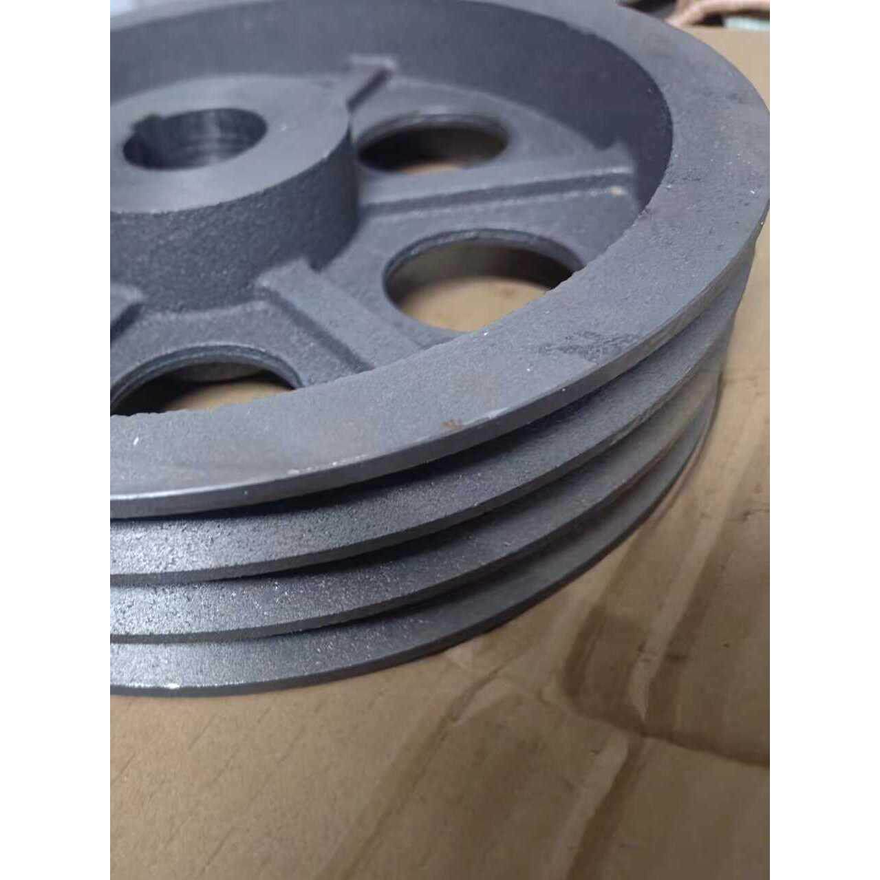 皮带轮3槽国标A型B型220-300铸铁加厚3槽轮皮带盘电机轮ab中标