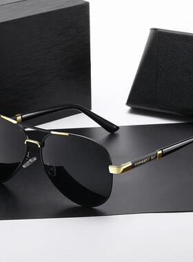 金属树脂偏光太阳镜男士司机开车眼镜男墨镜日夜两用变色镜蛤蟆镜