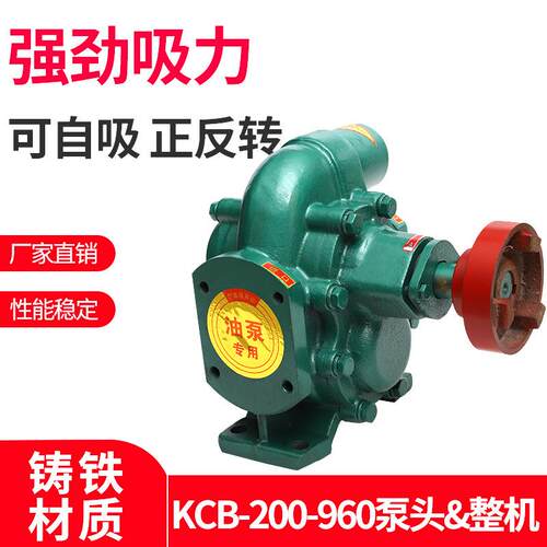 KCB齿轮油泵耐高温抽油管道增压润滑输送自吸机油泵