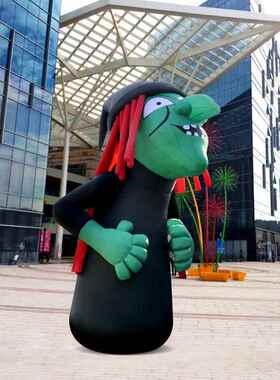 节万圣节主题南瓜气模展览饰光LED灯西18方发鬼大型品节日充气模