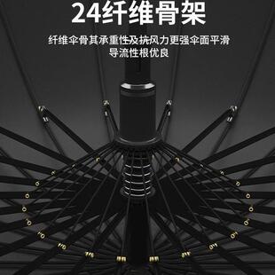 24骨长柄雨伞大号自动暴雨专用伞高端实木抗风定制直杆大伞男防风