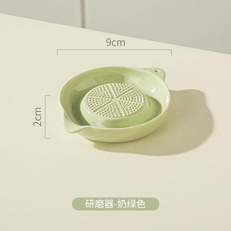 辅食手动姜蒜研磨器研蓉碟姜蓉研磨器陶瓷厨房婴儿磨盘菜肉泥省力