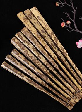 61K3古风文玩折扇云妃梅妃梅鹿蝴蝶花斑竹男女夏季手工宣纸扇子