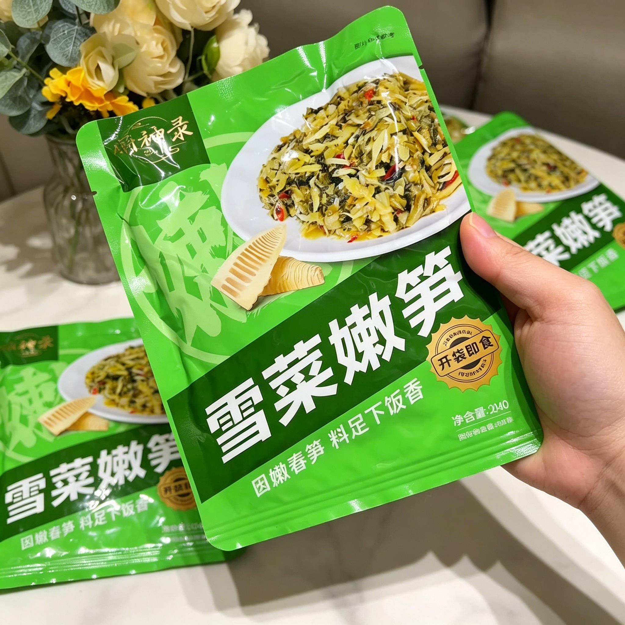 厨神录雪菜嫩笋下饭菜咸菜鲜香雪里蕻开袋即食咸酱菜喝粥粉面浇头
