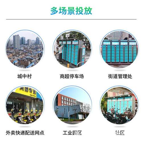 电动自行车充换电柜厂家外卖骑手共享换电站语音提示刷卡扫码