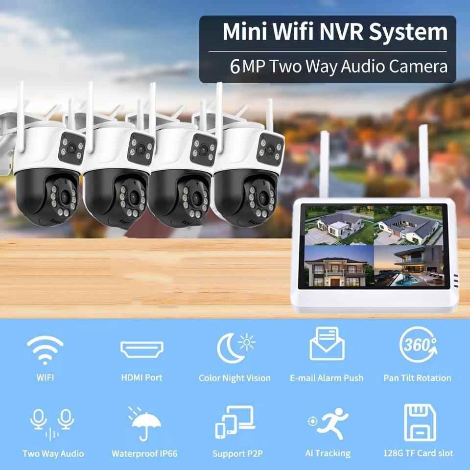 超看icsee无看线监控Wi-Fi6MP球级套装4路带主机带机显示屏KIOCIT