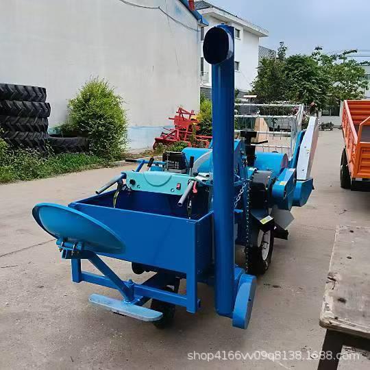 轮式药材联合收割机手推式稻谷收获机现货小型水稻联合收割机