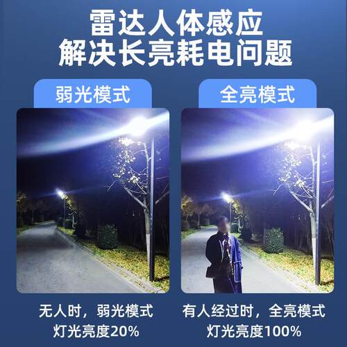 太能户QOG外灯明灯庭院灯大功率超亮人体照感应一体阳化水工程防