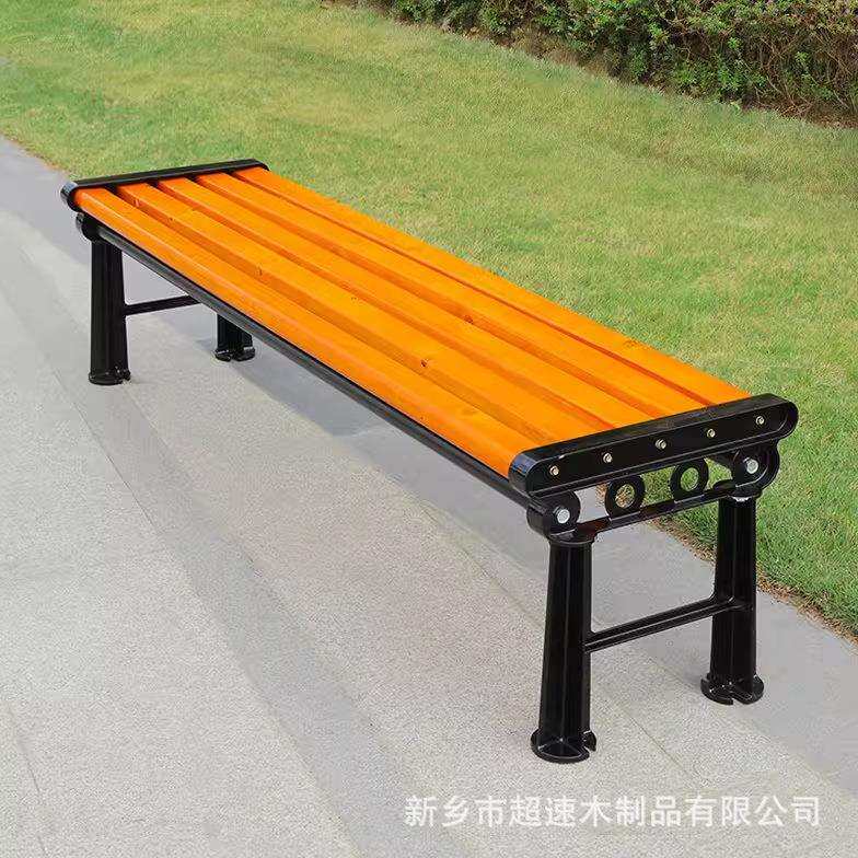 闲公园广椅户外休园椅铸铁防腐木塑胶木座椅FY01场林长椅子商用