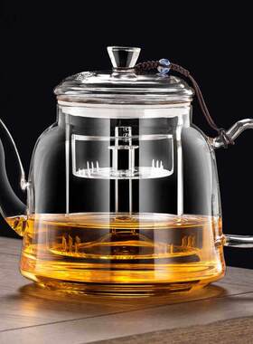 逸集加厚全玻璃2025新款蒸煮一体煮茶壶黑晶炉泡茶专用烧水壶单壶